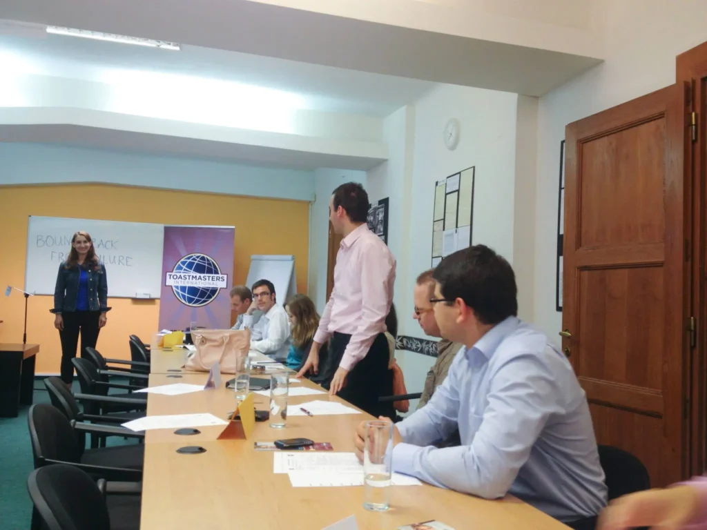 Prague Business Toastmasters archive Toastmasters meeting photo